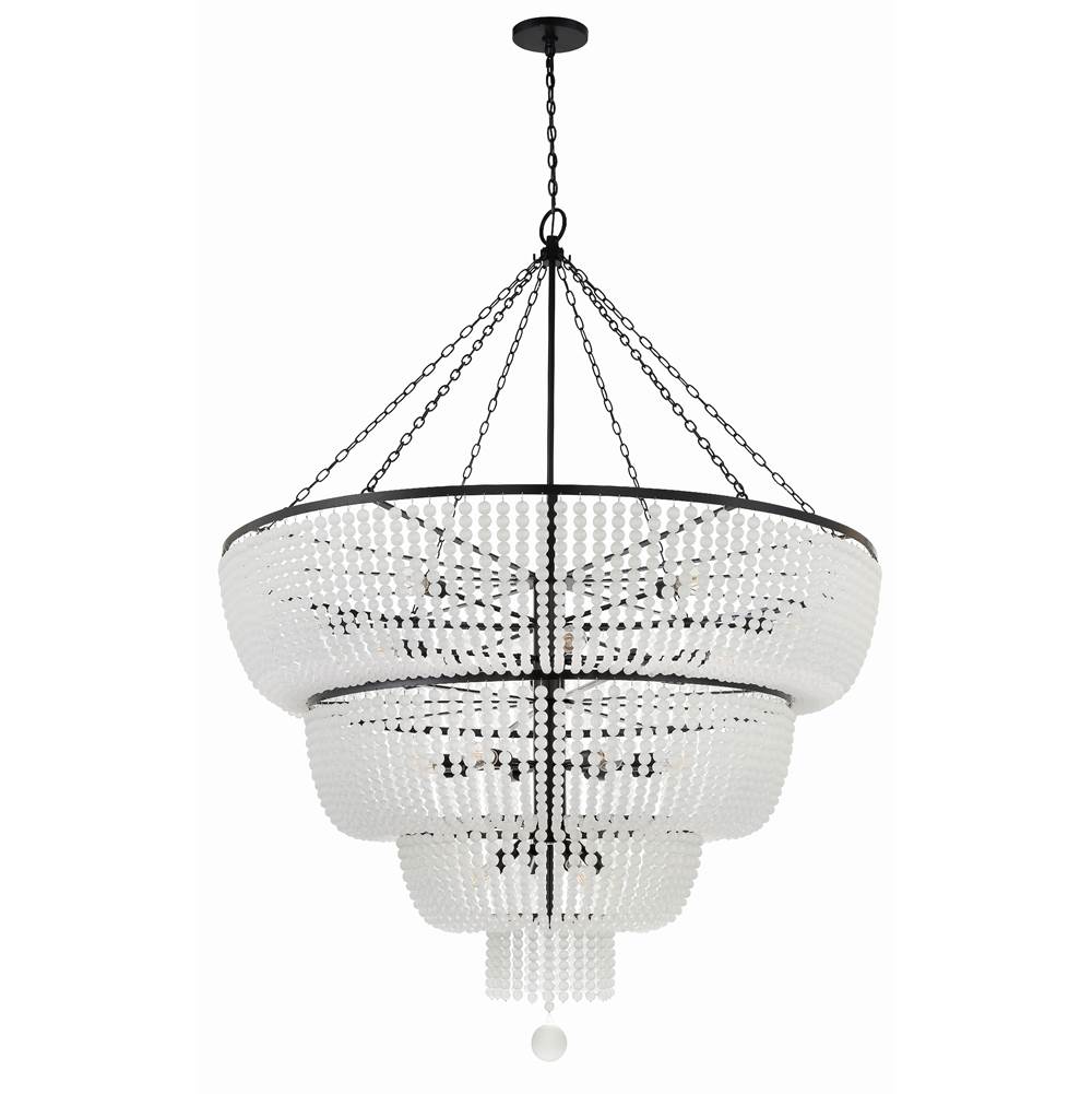 Crystorama 618-MK Matte Black Rylee 32 Light Matte Black Chandelier Image 7