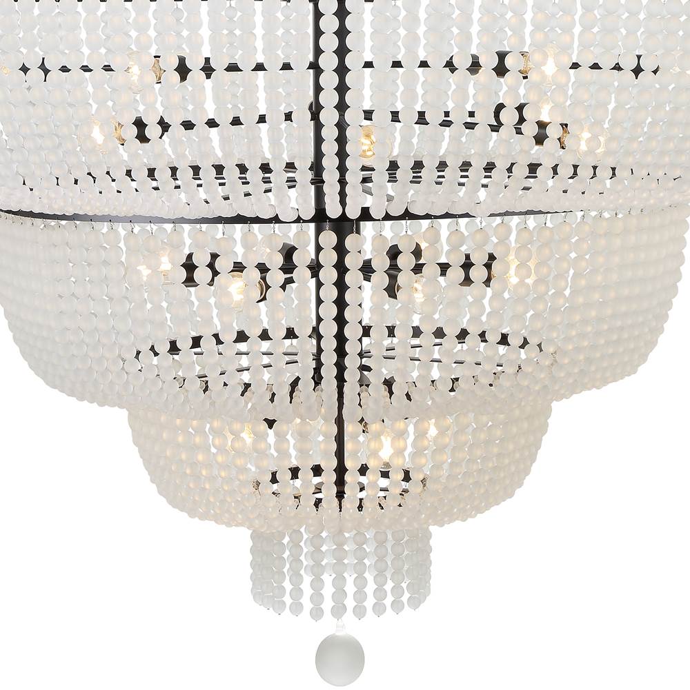 Crystorama 618-MK Matte Black Rylee 32 Light Matte Black Chandelier Image 5