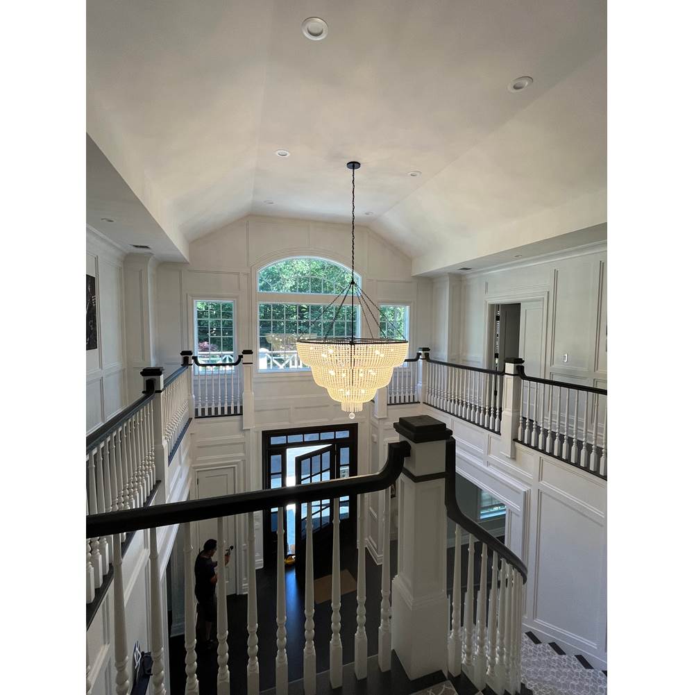 Crystorama 618-MK Matte Black Rylee 32 Light Matte Black Chandelier Image 3