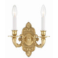 Crystorama 642-PB Polished Brass Crystorama 2 Light Polished Brass Cast Wall Mount Image 1