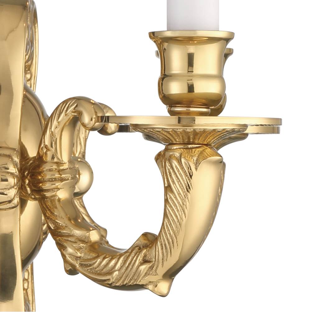 Crystorama 642-PB Polished Brass Crystorama 2 Light Polished Brass Cast Wall Mount Image 3