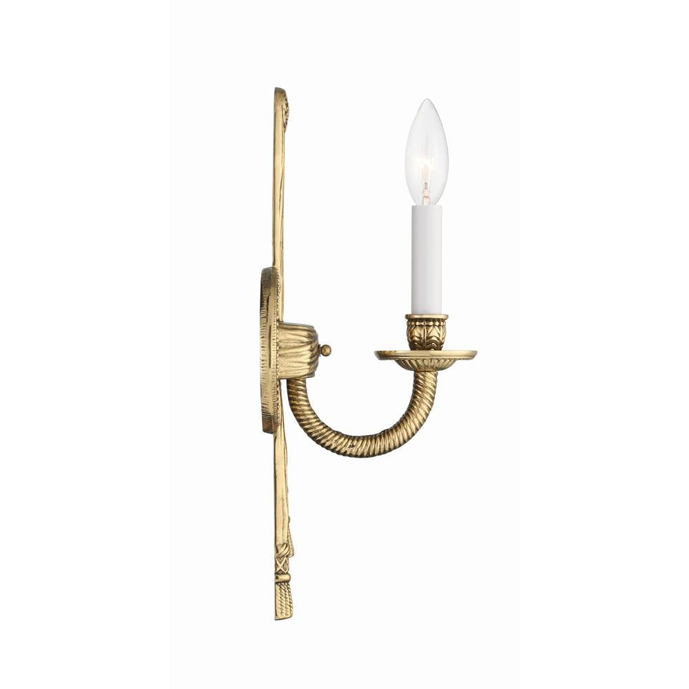 Crystorama 651-OB Olde Brass Crystorama 1 Light Olde Brass Cast Wall Mount Image 5