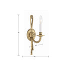 Crystorama 651-OB Olde Brass Crystorama 1 Light Olde Brass Cast Wall Mount Image 2