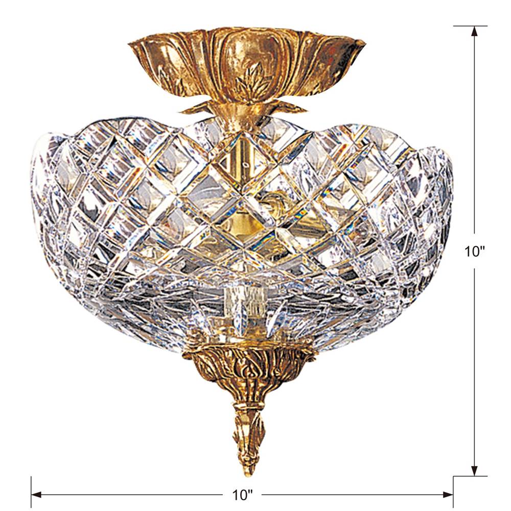 Crystorama Ceiling Mount Crystorama 2 Light Olde Brass Cast Ceiling Mount