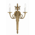 Crystorama 662-MB Matte Brass Crystorama 2 Light Matte Brass Cast Wall Mount Image 1