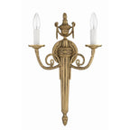 Crystorama Cast Brass Wall Mount Crystorama 2 Light Matte Brass Cast Wall Mount