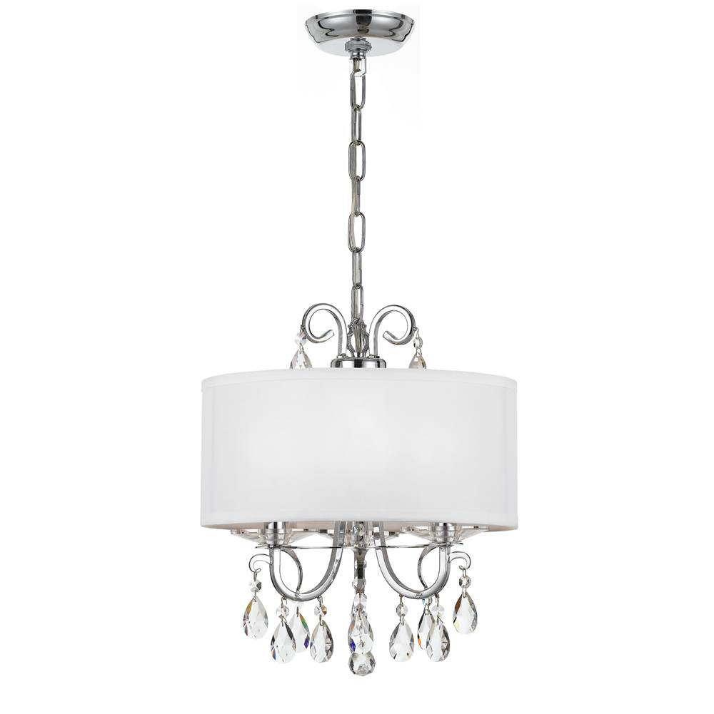Crystorama 6623-CH-CL-MWP Polished Chrome Othello 3 Light Clear Crystal Polished Chrome Mini Chandelier Image 1
