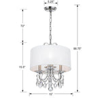 Crystorama 6623-CH-CL-S Polished Chrome Othello 3 Light Swarovski Strass Crystal Polished Chrome Mini Chandelier Image 2