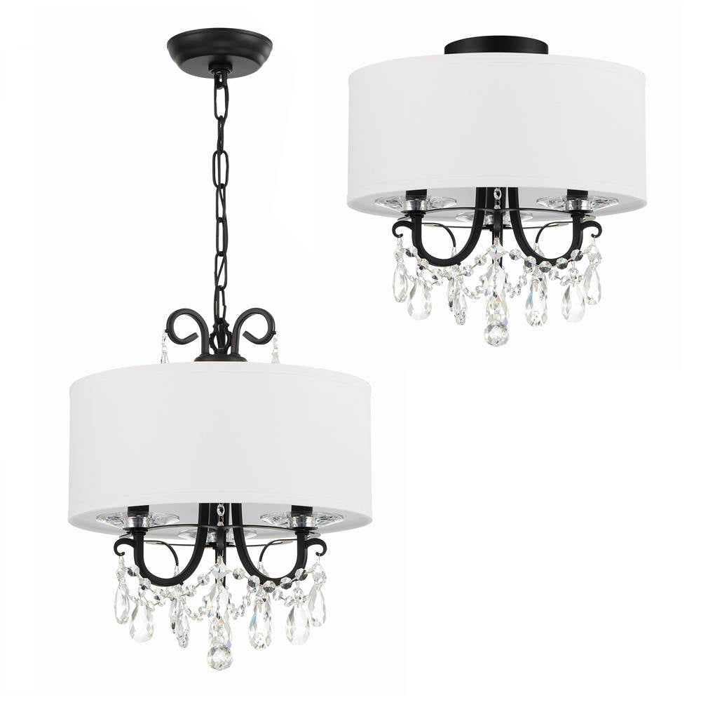 Crystorama Othello 3 Light Clear Crystal Polished Chrome Mini Chandelier