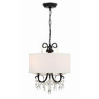 Crystorama 6623-MK-CL-MWP Matte Black Othello 3 Light Matte Black Mini Chandelier Image 7