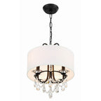Crystorama 6623-MK-CL-MWP Matte Black Othello 3 Light Matte Black Mini Chandelier Image 6
