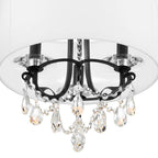 Crystorama 6623-MK-CL-MWP Matte Black Othello 3 Light Matte Black Mini Chandelier Image 5