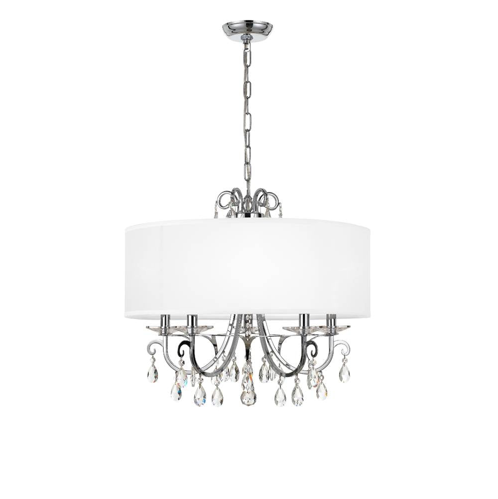 Crystorama 6625-CH-CL-S Polished Chrome Othello 5 Light Swarovski Strass Crystal Polished Chrome Chandelier Image 1