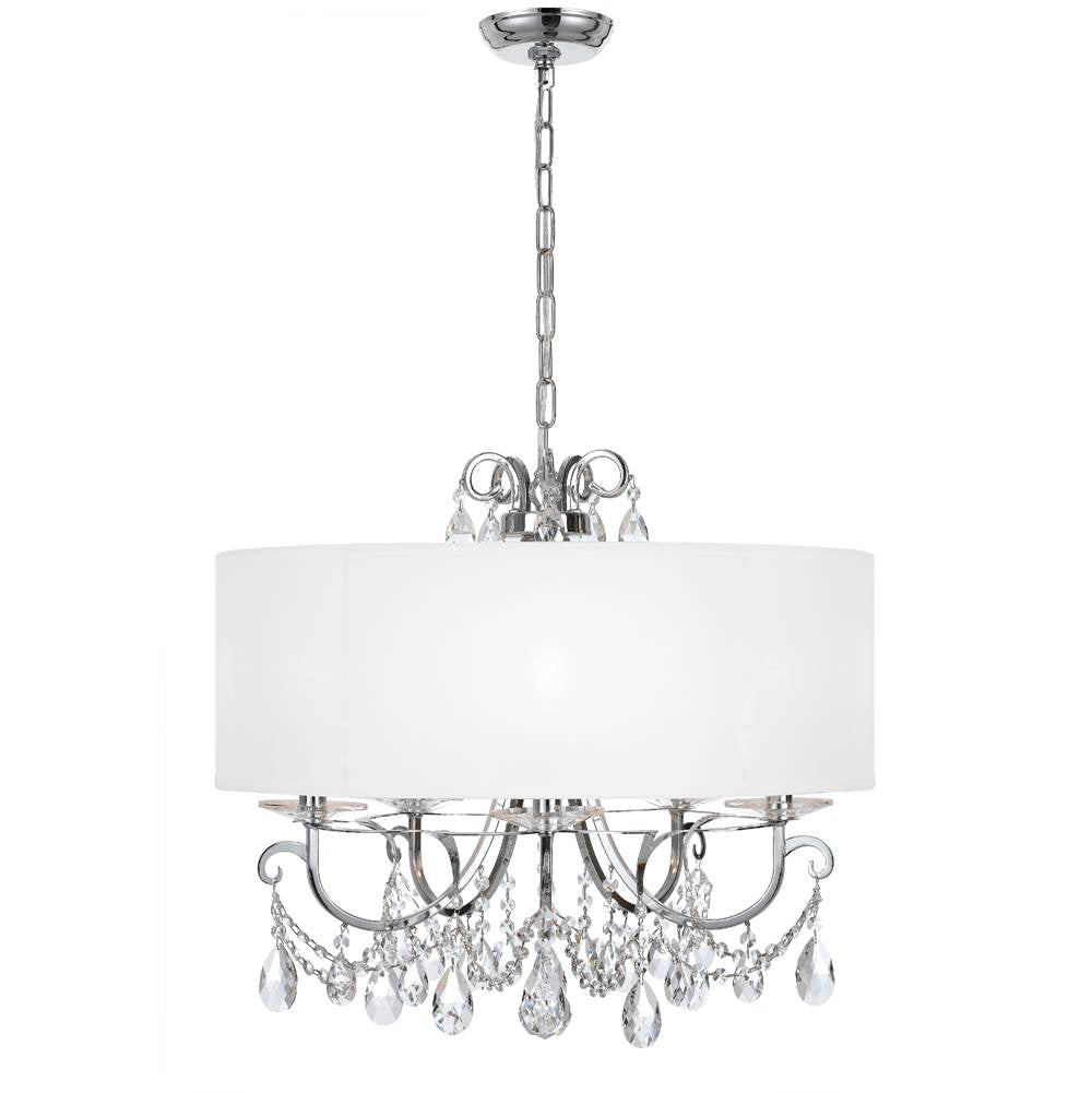Crystorama Othello 5 Light Swarovski Strass Crystal Polished Chrome Chandelier