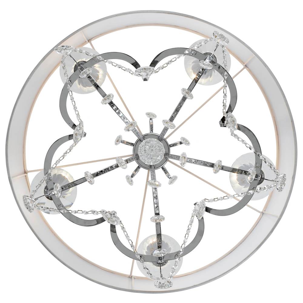 Crystorama 6625-CH-CL-S Polished Chrome Othello 5 Light Swarovski Strass Crystal Polished Chrome Chandelier Image 3