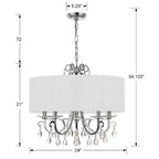 Crystorama 6625-CH-CL-S Polished Chrome Othello 5 Light Swarovski Strass Crystal Polished Chrome Chandelier Image 2