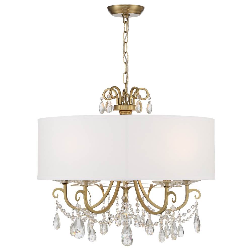 Crystorama Othello 5 Light Swarovski Strass Crystal Polished Chrome Chandelier