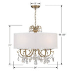 Crystorama 6625-VG-CL-S Vibrant Gold Othello 5 Light Swarovski Strass Crystal Vibrant Gold Chandelier Image 2