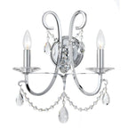 Crystorama 6822-CH-CL-MWP Polished Chrome Othello 2 Light Crystal Polished Chrome Sconce Image 1