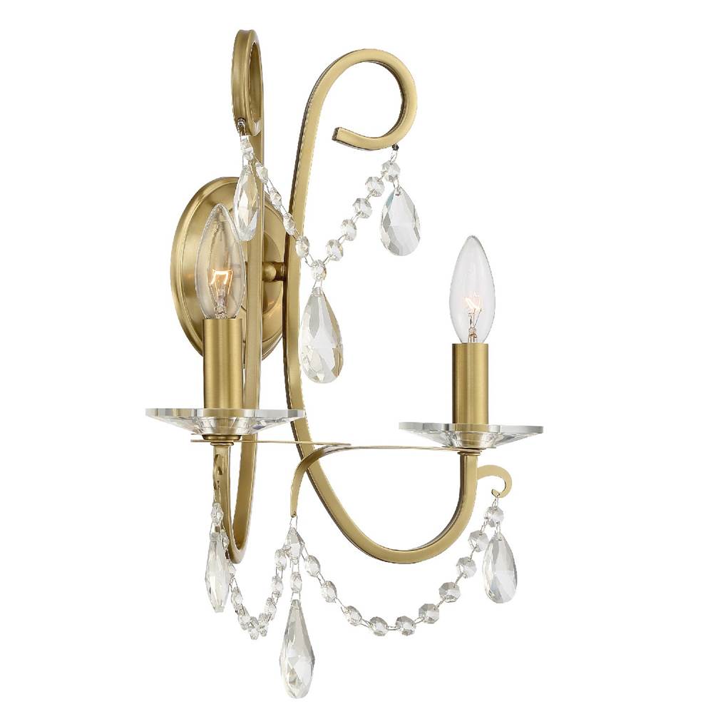Crystorama Othello 2 Light Swarovski Strass Crystal Polished Chrome Sconce