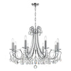 Crystorama 6828-CH-CL-MWP Polished Chrome Othello 8 Light Clear Crystal Polished Chrome Chandelier Image 1