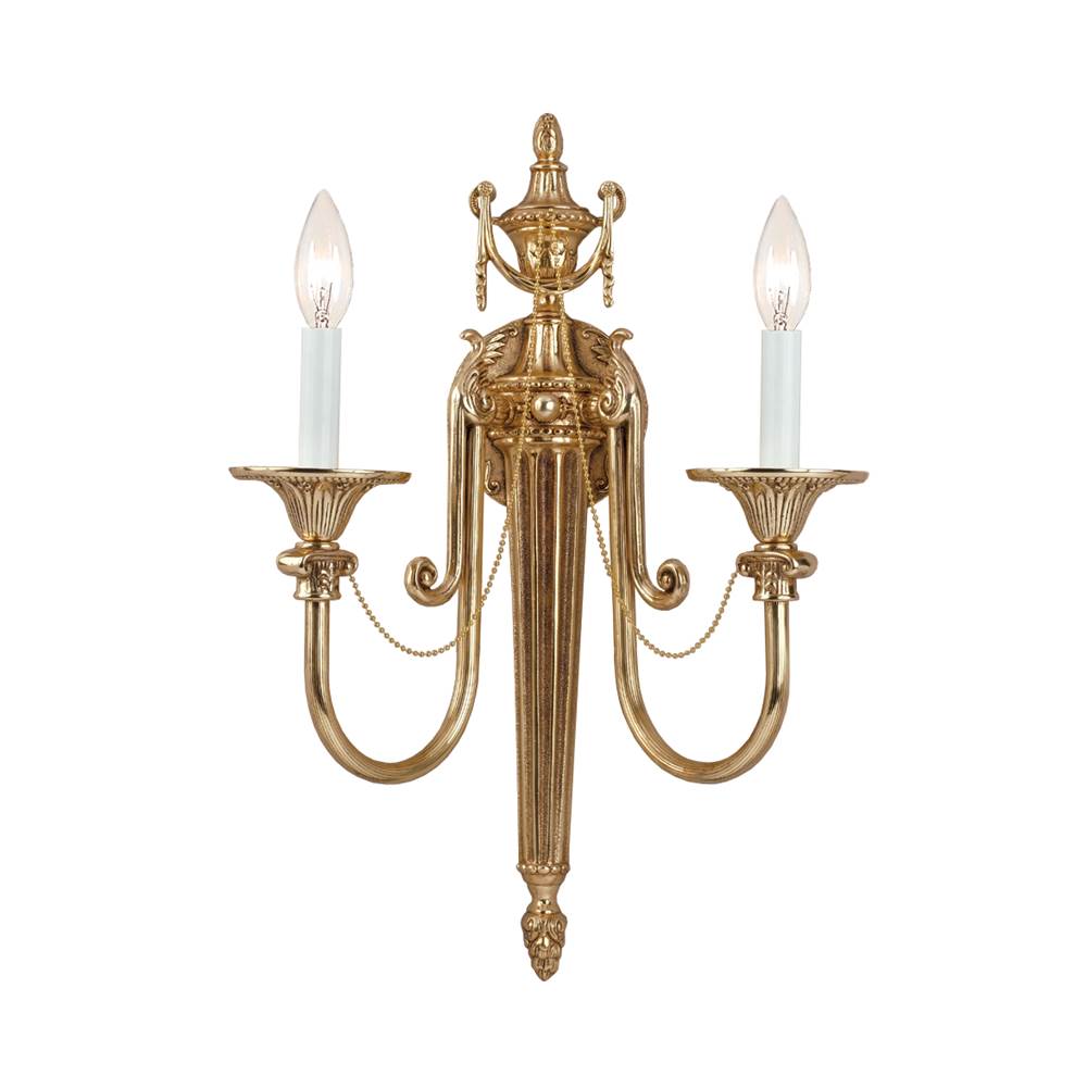 Crystorama Langley 15'' Olde Brass Sconce