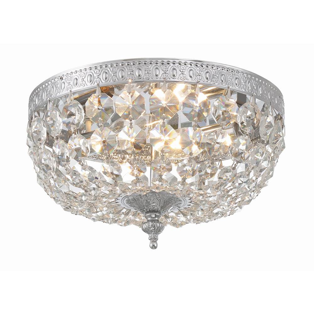 Crystorama 710-CH-CL-I Polished Chrome Crystorama 2 Light Clear Italian Crystal Polished Chrome Ceiling Mount Image 1