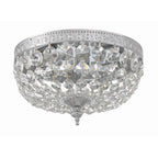 Crystorama Ceiling Mount Crystorama 2 Light Hand Cut Crystal Polished Chrome Ceiling Mount