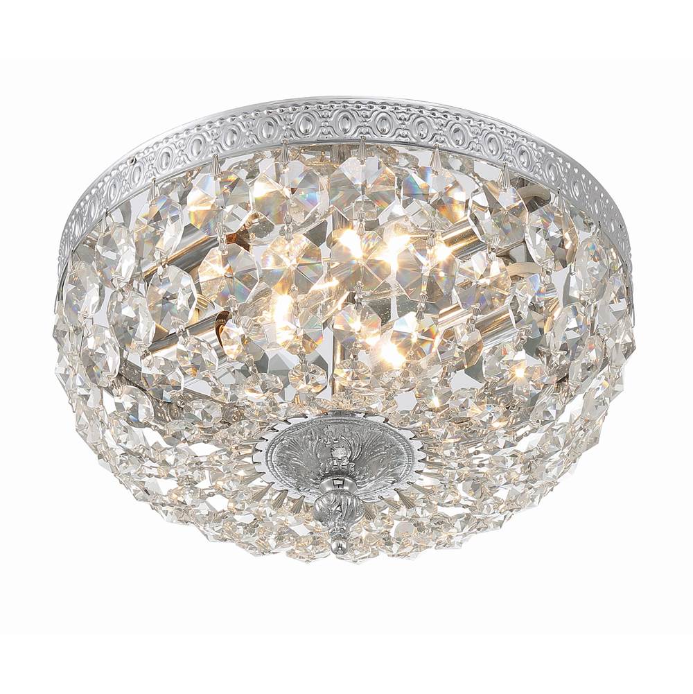 Crystorama 710-CH-CL-MWP Polished Chrome Crystorama 2 Light Hand Cut Crystal Polished Chrome Ceiling Mount Image 5
