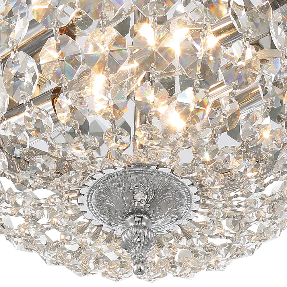 Crystorama 710-CH-CL-MWP Polished Chrome Crystorama 2 Light Hand Cut Crystal Polished Chrome Ceiling Mount Image 3