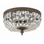 Crystorama Ceiling Mount Crystorama 2 Light Hand Cut Crystal Polished Chrome Ceiling Mount