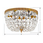 Crystorama Ceiling Mount Crystorama 2 Light Clear Italian Crystal Polished Chrome Ceiling Mount