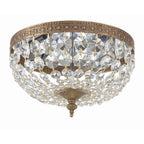 Crystorama Ceiling Mount Crystorama 2 Light Hand Cut Crystal Polished Chrome Ceiling Mount