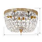 Crystorama 710-OB-CL-MWP Olde Brass Crystorama 2 Light Hand Cut Crystal Olde Brass Ceiling Mount Image 2