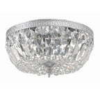 Crystorama Ceiling Mount Crystorama 3 Light Hand Cut Crystal Polished Chrome Ceiling Mount