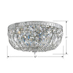 Crystorama 712-CH-CL-MWP Polished Chrome Crystorama 3 Light Hand Cut Crystal Polished Chrome Ceiling Mount Image 2