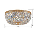 Crystorama Ceiling Mount Crystorama 3 Light Clear Italian Crystal Polished Chrome Ceiling Mount