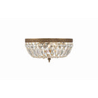 Crystorama 712-OB-CL-MWP Olde Brass Crystorama 3 Light Hand Cut Crystal Olde Brass Ceiling Mount Image 4