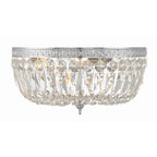 Crystorama 714-CH-CL-MWP Polished Chrome Crystorama 3 Light Clear Hand Cut Polished Chrome Ceiling Mount Image 4