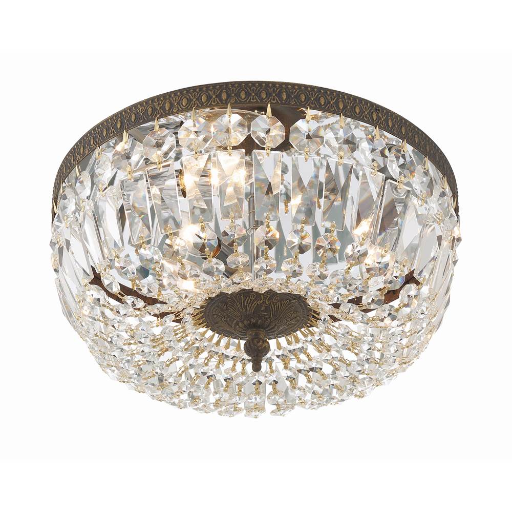Crystorama 714-EB-CL-MWP English Bronze Crystorama 3 Light English Bronze Clear Hand Cut Ceiling Mount Image 5
