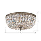 Crystorama 714-EB-CL-MWP English Bronze Crystorama 3 Light English Bronze Clear Hand Cut Ceiling Mount Image 2