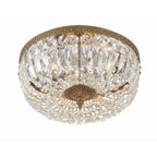 Crystorama 714-OB-CL-MWP Olde Brass Crystorama 3 Light Clear Hand Cut Olde Brass Ceiling Mount Image 5