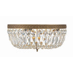 Crystorama 714-OB-CL-MWP Olde Brass Crystorama 3 Light Clear Hand Cut Olde Brass Ceiling Mount Image 4