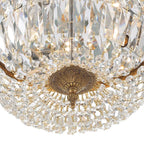 Crystorama 714-OB-CL-MWP Olde Brass Crystorama 3 Light Clear Hand Cut Olde Brass Ceiling Mount Image 3