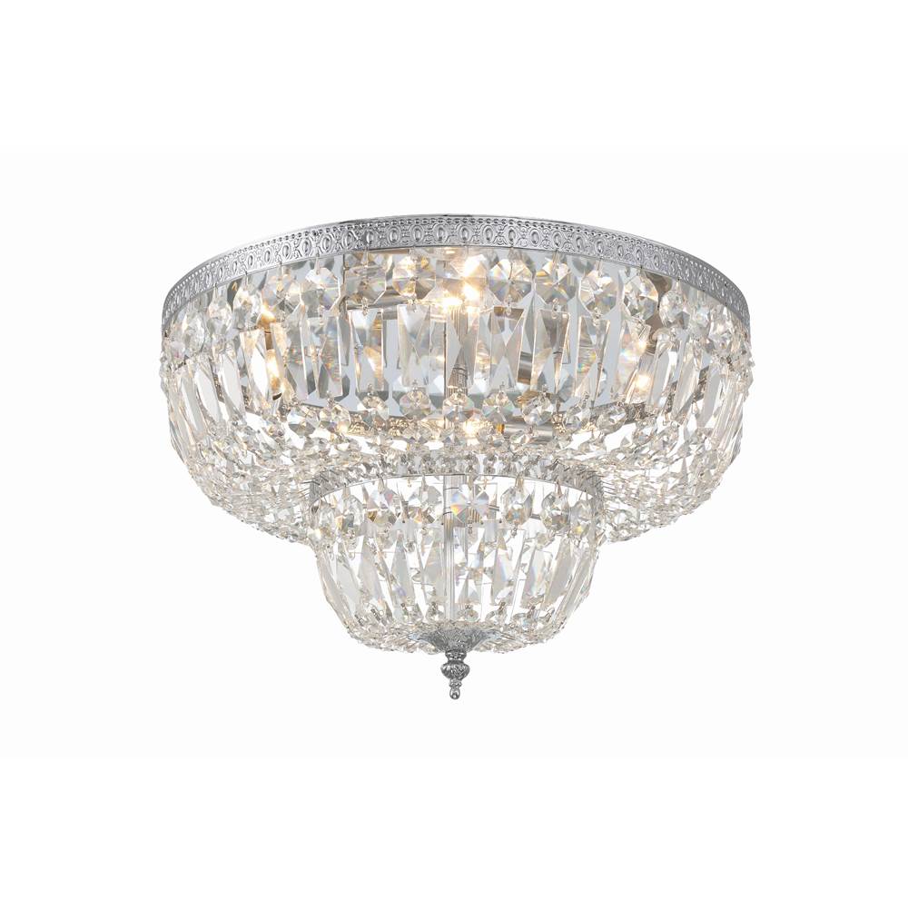 Crystorama 718-CH-CL-MWP Polished Chrome Crystorama 4 Light Clear Hand Cut Polished Chrome Ceiling Mount Image 1