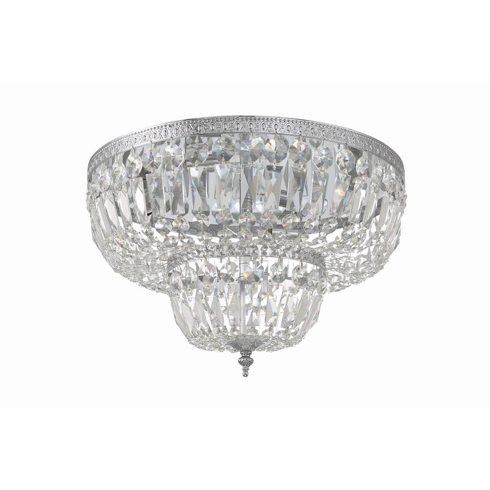 Crystorama Ceiling Mount Crystorama 4 Light Clear Hand Cut Polished Chrome Ceiling Mount