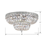 Crystorama 718-CH-CL-MWP Polished Chrome Crystorama 4 Light Clear Hand Cut Polished Chrome Ceiling Mount Image 2