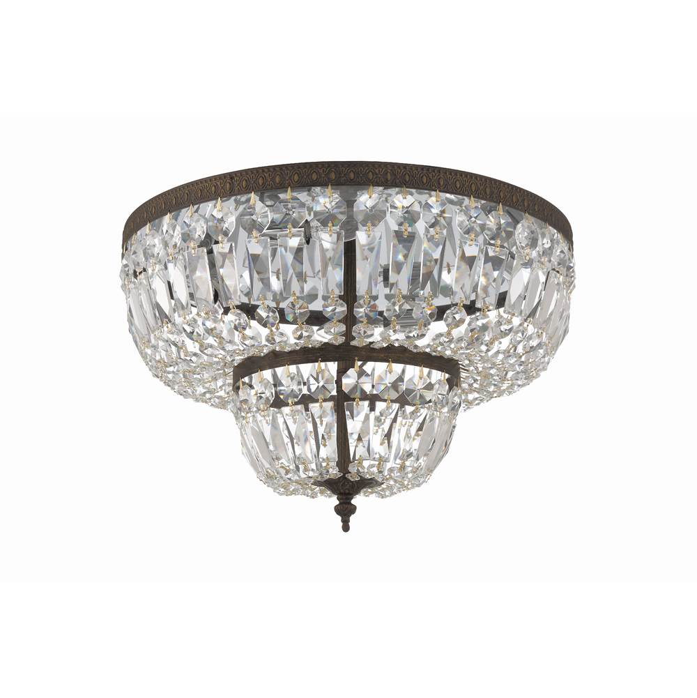 Crystorama Ceiling Mount Crystorama 4 Light Clear Hand Cut Polished Chrome Ceiling Mount