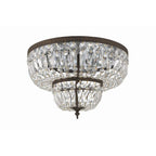 Crystorama Ceiling Mount Crystorama 4 Light Clear Hand Cut Polished Chrome Ceiling Mount
