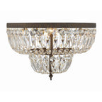 Crystorama 718-EB-CL-MWP English Bronze Crystorama 4 Light Clear Hand Cut English Bronze Ceiling Mount Image 4